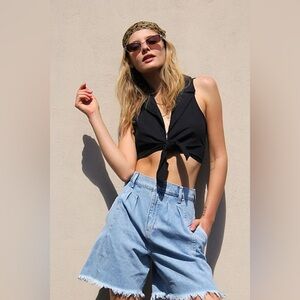 Free People Bermuda Venice Beach Denim Shorts